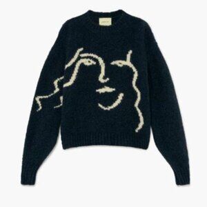 Paloma Wool Anita Wool Sweater- Granite Dark Green- size Large